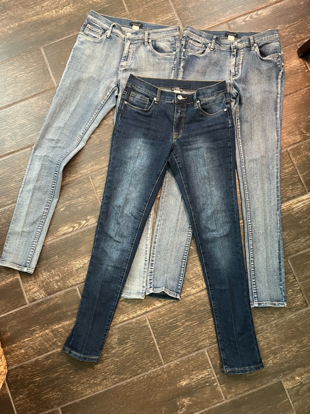 VENUS Jeans Bundle – 3 Pairs ✨ Rhinestone Detail